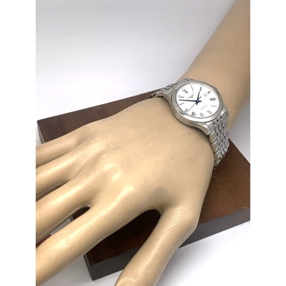 Longines Women's Watch L23214116 Record Swiss Automatic White Dial 30mm Steel - Picture 4 of 14